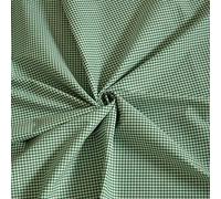 Discount Fabrics LTD Tissu en polycoton vichy au mètre Motif carreaux Vert 114 cm