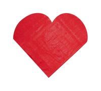 Discount Mariage - Serviette de table coeur par 20 Rouge