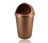 Discountershop - Poubelle 50 L - Cuisine, Salle de Bain, & Plus - Corbeilles à Papier en Plastique avec Couvercle Coulissant - Poubelle Intérieur (Or Rose)