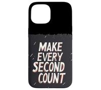 Discours amusant avec le costume Make Every Second Count Coque pour iPhone 15