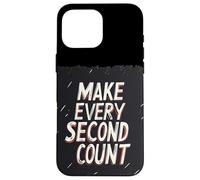 Discours amusant avec le costume Make Every Second Count Coque pour iPhone 16 Pro Max