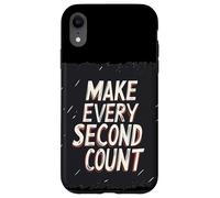 Discours amusant avec le costume Make Every Second Count Coque pour iPhone XR