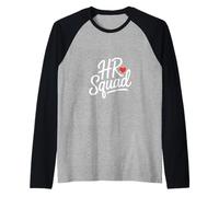 Discours Amusant de l'équipe des ressources humaines avec Heart Office Women Manche Raglan