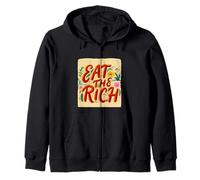 Discours de Nice Red Eat The Rich avec Flower and Peace Sweat à Capuche
