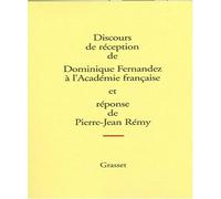 Discours de réception à l'académie française