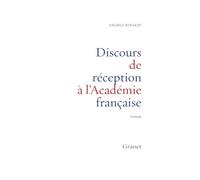 Discours de réception à l'Académie Française