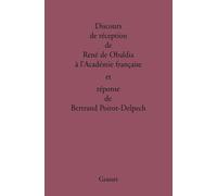Discours de réception à l'Académie Française