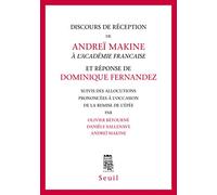 Discours de réception à l'Académie française et Réponse