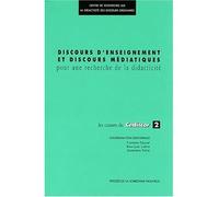 Discours d'enseignements et discours médiatiques pour une recherche - pour une recherche de la didacticité - Roger Odin - Presses De La Sorbonne Nouvelle - Livre