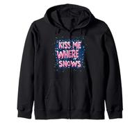 Discours génial « Kiss me Where it Snow » pour Naughty Christmas Sweat à Capuche