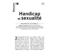 Discours n°7 - Handicap et sexualité - Philippe De Lachapelle - Tequi - broché - Essai