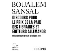 Discours pour le Prix de la paix des libraires et éditeurs allemands: Francfort-sur-le-Main, 16 octobre 2011