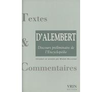 Discours Préliminaire De L'encyclopédie