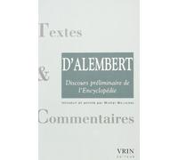 Discours préliminaire de l'Encyclopédie de d'Alembert