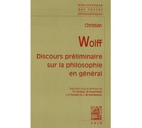 Discours préliminaire sur la philosophie en général