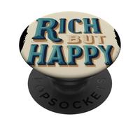 Discours Riche mais Heureux pour Les Adultes et Les Enfants Amusants PopSockets PopGrip Adhésif
