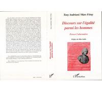 Discours sur l'égalité parmi les hommes Pensée alternative - Tony Andreani - L'harmattan - broché - Livre