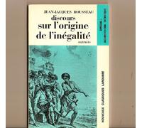 Discours Sur L'Origine De L'Inegalite. Essai Sur L'Origine Des Langues, Extraits