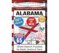 Discover America Word Search: Alabama: Easy-Read Heart of Dixie Edition - 50+ Puzzles, Fun Facts, Civil Rights Trail, Gulf Coast, Crimson Tide & ... Activity Book for Adults, Kids & Families)