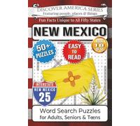 Discover America Word Search: New Mexico: Easy-Read Land of Enchantment Edition - 50+ Puzzles, Fun Facts, Santa Fe, White Sands, Carlsbad Caverns & ... Activity Book for Adults, Kids & Families)