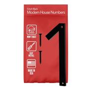 Discovered Designs Numéros d'adresse modernes pour l'extérieur - Facile à installer 3D noir mat, résistant aux intempéries, ne rouille pas, numéros individuels pour adresse sur la maison, fabriqués