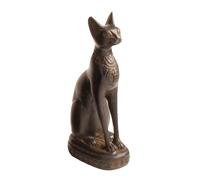 Discoveries Egyptian Imports Bastet Statue de la déesse des Chats Noir Hauteur 14 cm Fabriqué en Égypte