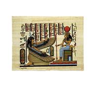 Discoveries Egyptian Imports Papyrus peint - Ma'at et Isis - 19,68 cm par 27,30 cm
