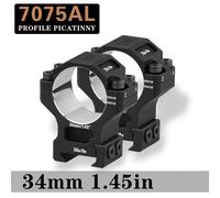 Discovery - anneau de portée de fusil 34mm 35mm, pour Rail Picatinny Cnc 7075, accessoires de chasse en aluminium d'aviation, anneau de montage de vue optique DGPR2-34-1.26-75