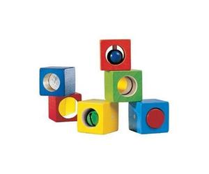 Discovery Blocks - 6 Colorful Cubes with Unique Effects for Ages 1 and Up (Made in Germany)