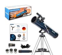 Discovery Sky T76 76 mm Lightweight Portable Educational Reflector Telescope for Children with Accessories and Book in Italian