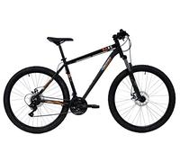Discovery Vélo VTT 27,5'' Télescopique Adventures Homme avec Double Freins à disques-Cadre en Alu-Poignées à gâchettes STEF41 & Dérailleur Shimano MTB 27,5, Noir, 27.5''