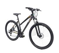 Discovery Vélo VTT 27,5'' Télescopique Adventures Mixte avec Double Freins à disques-Cadre en Alu-Poignées à gâchettes STEF41 & Dérailleur Shimano MTB 27,5 pour Femmes, Gris, 27.5''