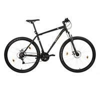 Discovery Vélo VTT 29'' Télescopique Adventures Homme avec Double Freins à disques-Cadre en Alu-Poignées à gâchettes STEF41 & Dérailleur Shimano MTB, Black, 29 Pouces
