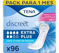 Discreet Extra Plus-Serviettes Incontinence Femme-Post-Accouchement-Protections Absorbantes Pour Fuites Urinaires Modérées À Fortes-96 Serviettes (Pack 1 Mois).[W2]