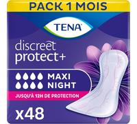Discreet Maxi Night-Serviettes Incontinence Femme-Post-Accouchement-Protections Absorbantes Pour Fuites Urinaires Modérées À Fortes-48 Serviettes (Pack 1 Mois).[W4]