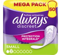 Discreet Serviettes Pour Fuites Urinaires Femmes Small 50 Serviettes Protection Intégrale*. Discrétion Incroyable,4x50.[W114]