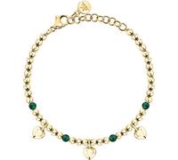 Discret bracelet doré avec agates vertes Talismani SAIX15