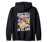 Discussion de Groupe Passage de Notes en Classe Humour rétro Sweat à Capuche