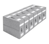 DISDADA Lot de 6 Pliable Boite Rangement Drap de Lit Housse de Couette, Linge Organisateur Drap de Lit Soigneusement Les avec Poignée