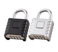 disecu® Cadenas à combinaison robuste à 4 chiffres, déverrouillage à une touche, fonction anti-erreur, grand cadenas d'extérieur étanche haute sécurité pour casier de gym, clôture, portail, rangement