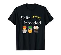 Diseño Navideño Divertido Con Reyes Magos Feliz Navidad T-Shirt