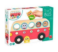 Goula - Bus de comptage 1-5 en bois, dès 18 mois - 5 figurines, emboîtage autocorrectif