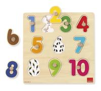 Diset Nombres En Bois Emboîtables Goula Puzzle 28x28x2.5 Cm 10 Pièces