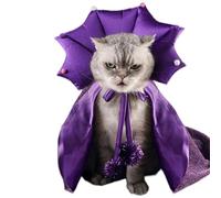 Disfraz De Halloween De Gato-Capa De Sombrero De Brujas, Festivo | De Mascotas, Ropa De Vestir Espeluznante | Tela Suave Y Amigable Para La Piel, Ligero Y Cómodo Ajuste Perfecto Para Pequeños