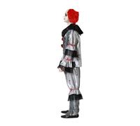 Disfraz Payaso Macabro - Costume de Clown Macabre Gris et Rouge pour Homme Adulte Taille M à L - Polyester - Pour Événements Horreur