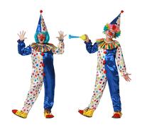 Disfraz PAYASO Unisex Infantil Azul Talla - 10/12 AÑOS