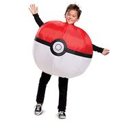 DISGUISE 105509CH-20L Poke Ball Gonflable Déguisement Mixte Enfant, Rouge/Blanc