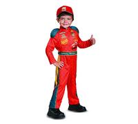 DISGUISE 19875L Disney Pixar Flash McQueen Cars Costume classique pour enfant garçon 3, dessin animé, rouge, L (4-6)