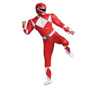 Disguise 79729D Costume officiel de super-héros Power Rangers pour adulte Taille XL, rouge, XL