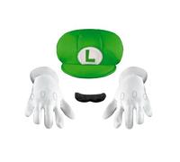 Disguise - AC4404 - Kit accessoires luigi pour enfant casquette, moustache, gants